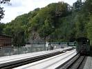 Die Weißeritztalbahn an der Bahnstation Rabenauer Mühle